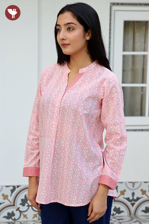 Cambric Cotton Top in Screen Print