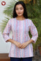 Cambric Cotton Top In Block Print