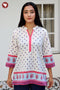 Cotton Stripe Top in Floral Block Print