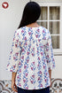 Cotton Stripe Top in Floral Block Print