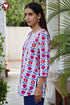 Cotton Stripe Top in Floral Block Print
