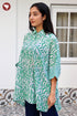MulMul Cotton Top In Floral Block Print