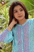 Mul Mul Cotton Top In Floral Block Print