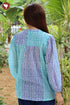 Mul Mul Cotton Top In Floral Block Print