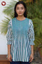 MulMul Cotton Top in Green Print