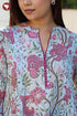 Mul Mul Cotton Steel Blue & Pink Pintuck Top