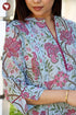 Mul Mul Cotton Steel Blue & Pink Pintuck Top