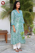 Mulmul Cotton Kurta In Floral Block Print