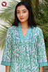 Mulmul Cotton Kurta In Floral Block Print