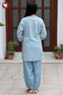 Cambric Cotton Co-Ord Set In Stripe Block Print