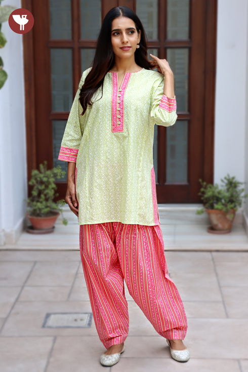 Cambric Cotton Co-Ord Set in Screen Print