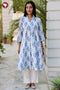 Cambric Cotton Kurta In Floral Block Print