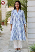Cambric Cotton Kurta In Floral Block Print