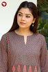 Cambric Cotton Kurta In Floral Block Print