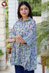 Mul Mul Cotton Light Grey Floral Shirt Style Top