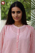 MulMul Cotton Pink Stripe Top in Screen Print