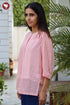 MulMul Cotton Pink Stripe Top in Screen Print