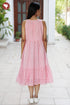 Mul Mul Cotton Dress In Block Print