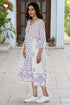Mul Mul Cotton Dress In Block Print