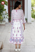Mul Mul Cotton Dress In Block Print