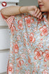 Mul Mul Cotton Shirt Style Top in Floral Block Print
