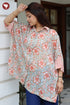 Mul Mul Cotton Shirt Style Top in Floral Block Print