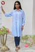 MulMul Cotton Shirt Style Top in Stripe Block Print