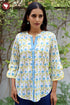 Cambric Cotton Top In Block Print