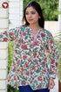 100% Cambric Cotton Floral Frill Top