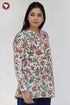 100% Cambric Cotton Floral Frill Top