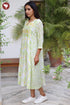 Mul Mul Cotton Dress In Floral Block Print