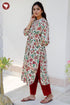 Cambric Cotton Floral Pintuck Kurta