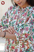 Cambric Cotton Floral Pintuck Kurta