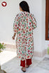 Cambric Cotton Floral Pintuck Kurta