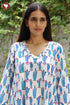 Cambric Cotton Top in Block Print