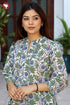 Cambric Cotton Purple Floral Straight Kurta