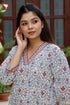 Cambric Cotton White Straight V-Neck Kurta
