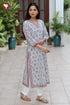 Cambric Cotton White Straight V-Neck Kurta