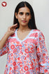 Cambric Cotton Dress in Floral Block Print
