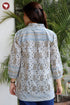 Cambric Cotton Shirt Style Top in Floral Block Print