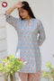 Cambric Cotton Kurta In Floral Block Print
