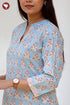Cambric Cotton Kurta In Floral Block Print