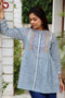 Cambric Cotton Top In Block Print