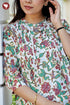 Cambric Cotton Floral Pintuck Top