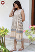 Mul Mul Cotton Sleeveless Dress in Floral Block Print