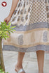 Mul Mul Cotton Sleeveless Dress in Floral Block Print