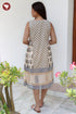 Mul Mul Cotton Sleeveless Dress in Floral Block Print