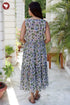 Mul Mul Cotton Sleeveless Tiered Dress in Floral Print