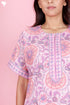 Bizzy Lizzy Zipper Kaftan In Floral Block Print
