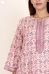 Bizzy Lizzy Full Sleeved Zip Kaftan In Floral Block Print